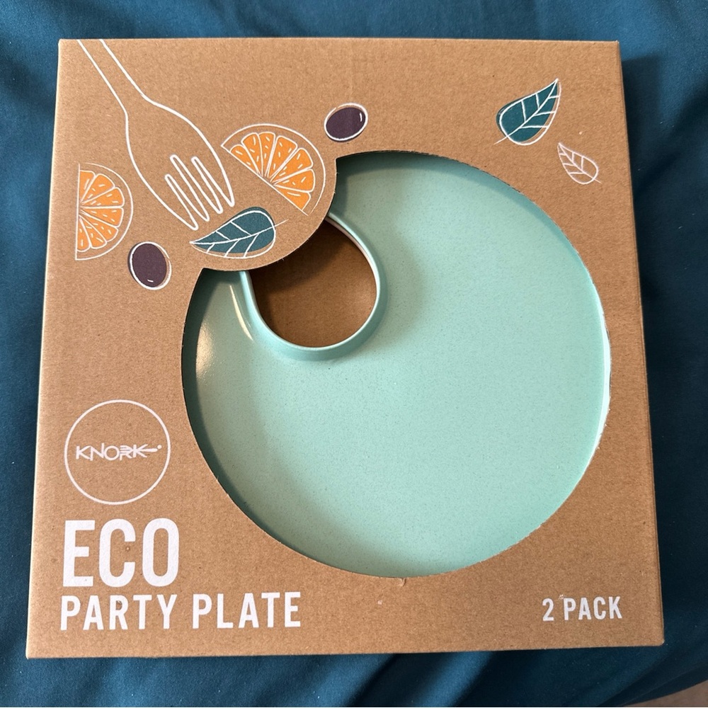 Knork Eco Party Plate Set - Green